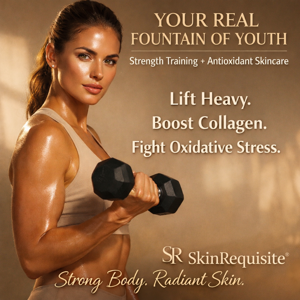 Embrace the Fountain of Youth: Strength Training + Targeted Antioxidant Skincare for Radiant Skin